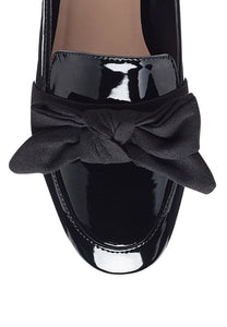 Black London Rag Casual Walking Bow Loafers