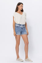 Light Blue Two Tone Denim Shorts