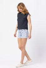 Star Print Acid Wash Shorts