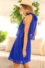 Royal Blue Halter Neck Dress
