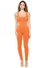 Orange Sleeveless Jumpsuits