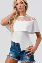 White Fashion Space - Solid Mesh Bodysuit