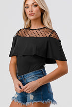 Black Fashion Space - Solid Mesh Bodysuit