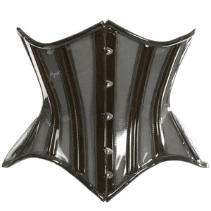 Black Clear Curvy Underbust Waist Cincher Corset