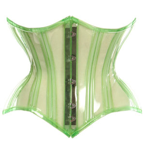 Green Clear Curvy Underbust Waist Cincher Corset
