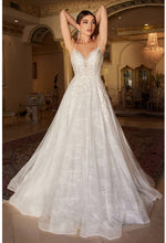 French White A-line Chantilly Lace Bridal Gown