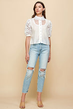 Women Blouse With Peral Attached