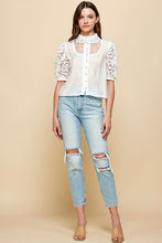 Women Blouse With Peral Attached