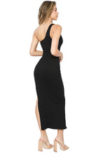 Black Sexy Midi Cut Out Open Slit Dress