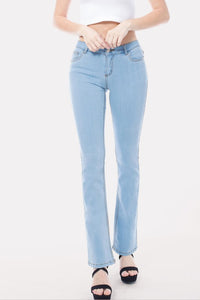 Ltdenim Mid Rise Slim Bootcut Jean