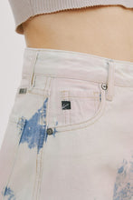 Light Denim Frayed Hem Skirt