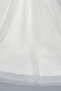 White V Neck Mermaid Wedding Dress
