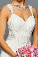 White V Neck Mermaid Wedding Dress