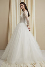 Off White Lace Princess Tulle Wedding Dress