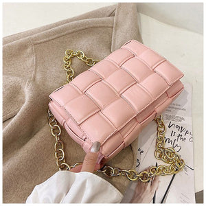 Pink Square Pu Crossbody Bag