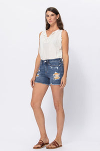Dark Blue Denim Shorts