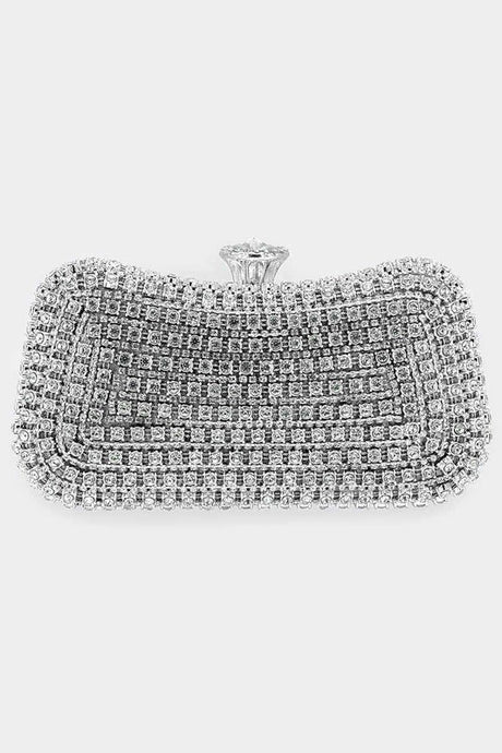Silver Evening Clutch Bag