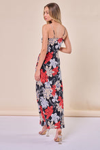 Floral Print Ruched Split Thigh Dress