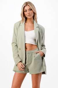 Light Green Tailored Shorts