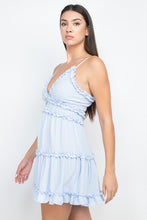 Light Blue Mini Zip Dress