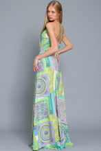 Halter Back Cross Strap Maxi Dress