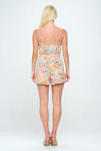 Sage Tie Front Ruffle Hem Romper