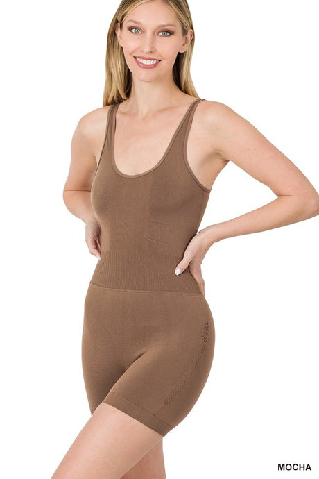 Mocha Comfort Sports Romper