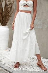 White Womens Dress Set