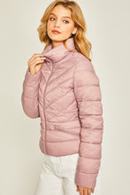 Rose Water Woven Solid High Neck Jacket