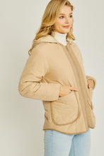 Khaki Woven Solid Reversible Jacket