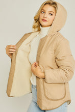 Khaki Woven Solid Reversible Jacket
