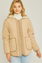 Khaki Woven Solid Reversible Jacket