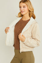 Ivory Reversible Woven Solid Hoodie