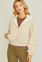 Ivory Reversible Woven Solid Hoodie