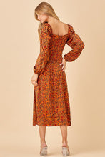 Camel Midi Dress With Front Open Detail