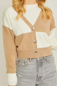 Khaki Sweater Cardigan