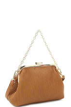 Brown Fashion Line Pattern Smooth Crossbody Bag