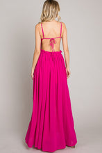 Fuchsia Crochet Top Sexy Long Dress