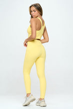 Yellow V-Neck Sports 2 Piece Set