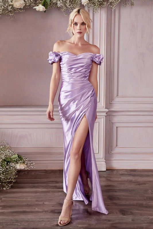 Light Purple Sexy Drop-shoulder Long Evening Dress Aquarius Brand Light Purple Sexy Drop-shoulder Long Evening Dress Aquarius Brand
