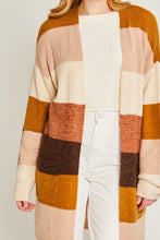 Pink Multi Striped Sweater Cardigan