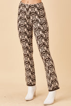 Charcoal Floral Print Knit Pants