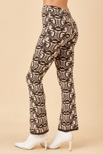 Charcoal Floral Print Knit Pants