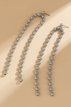 Long Gold Silver Beaded Drop Dangle Earrings