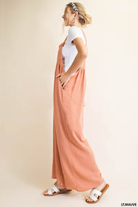 Lt.Mauve Shirring Deatil Overalls