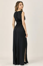 Black Double Waist Strap Pleated Jumpsuit
