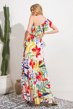Printed Dress Featuring One Shoulder