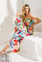 Printed Dress Featuring One Shoulder