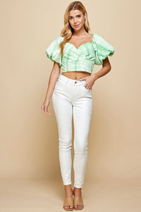 Womens Tie Dye Cropped Top