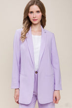 Lavender Stone Woven Solid Vertigo Blazer